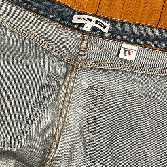 Re/Done x Levis High Rise Straight Slim Leg Jeans Size 25 - Picture 11 of 15